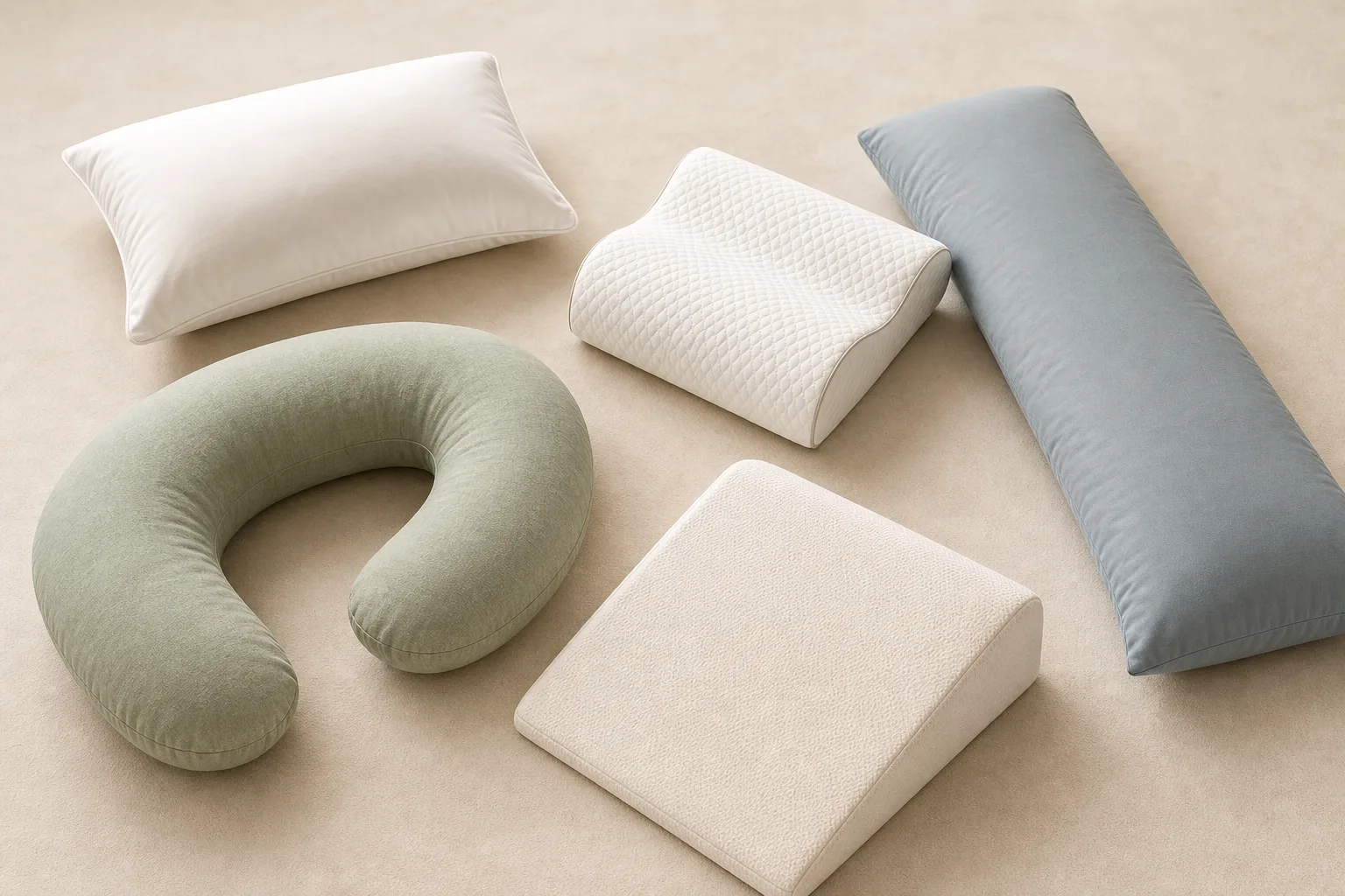 Different pillow shapes as a visual aid for the shortlist
